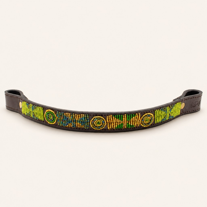 Frontal cheval en perles et cuir Gigi Rudy