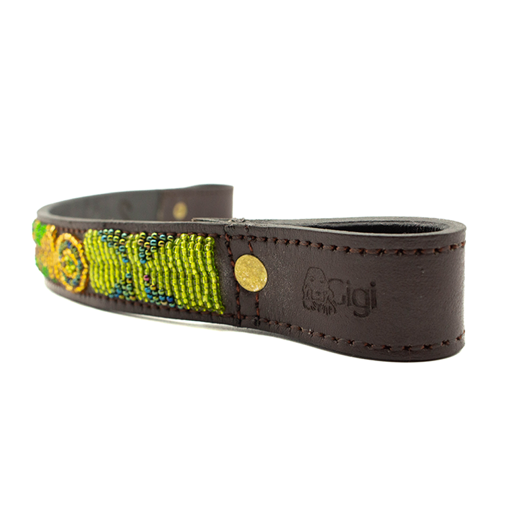 Frontal cheval en perles et cuir Gigi Rudy