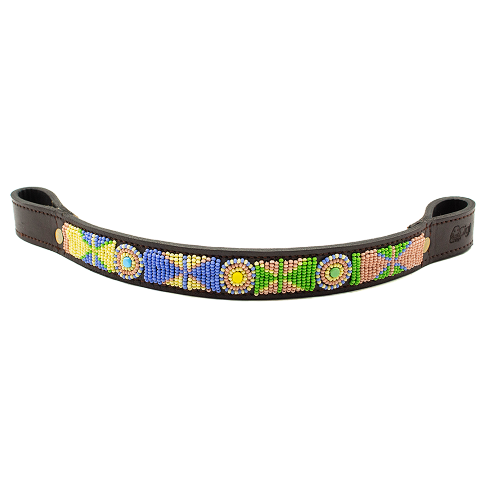 Frontal cheval en perles et cuir Gigi Charlie