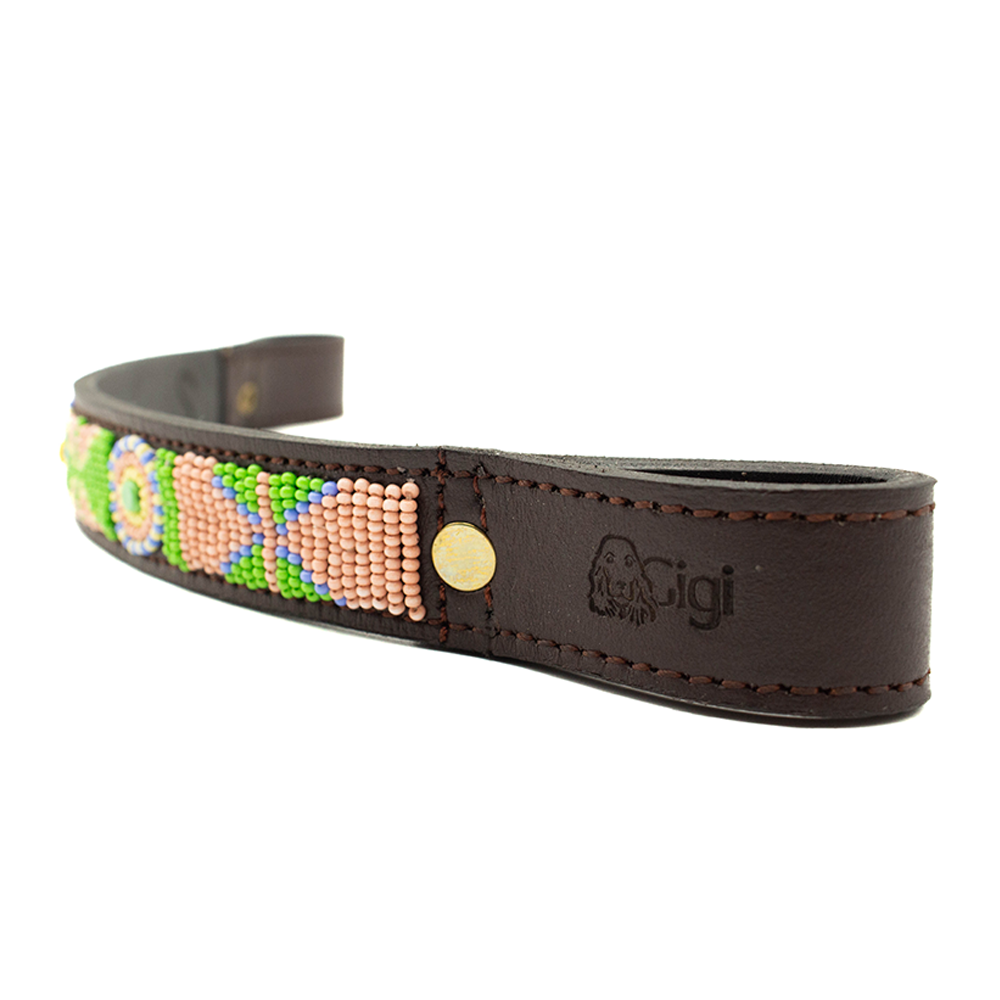 Frontal cheval en perles et cuir Gigi Charlie