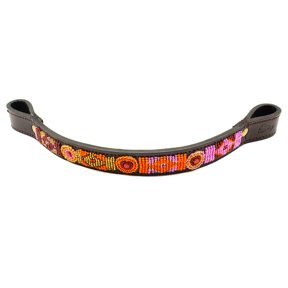 Frontal cheval en perles et cuir Gigi Vini