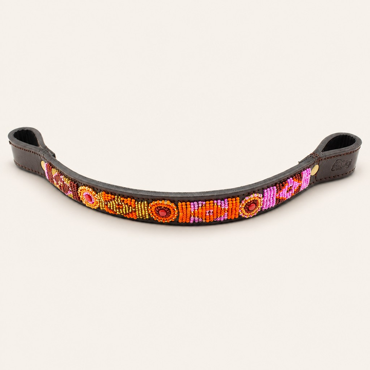 Frontal cheval en perles et cuir Gigi Vini