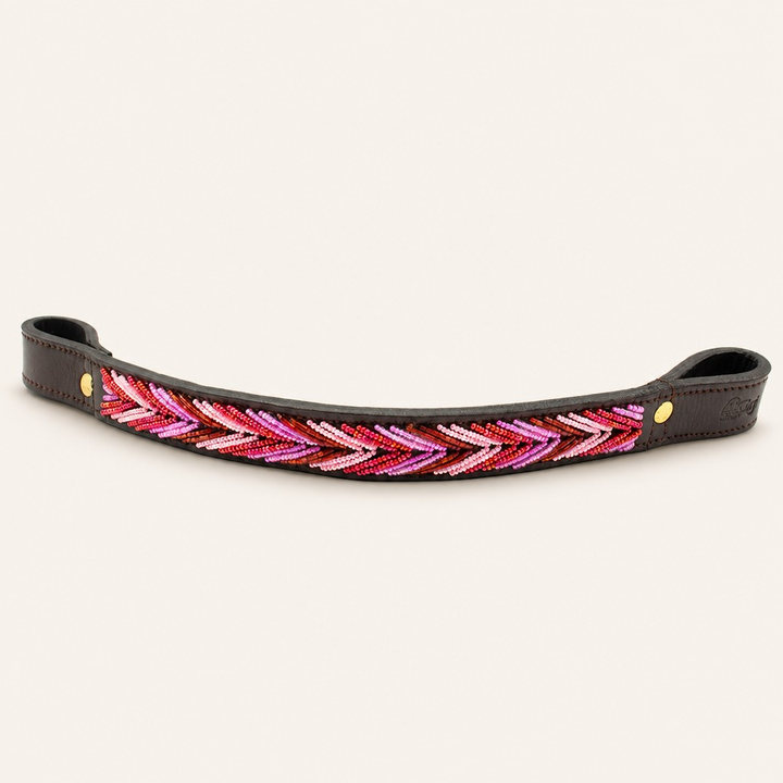 Frontal cheval en perles et cuir Gigi Themba