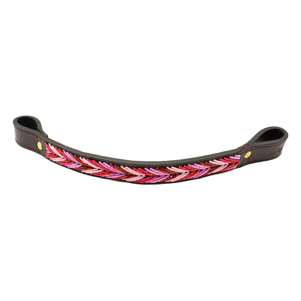 Frontal cheval en perles et cuir Gigi Themba