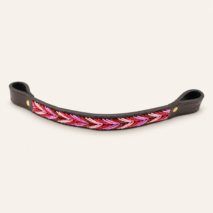 Frontal cheval en perles et cuir Gigi Themba