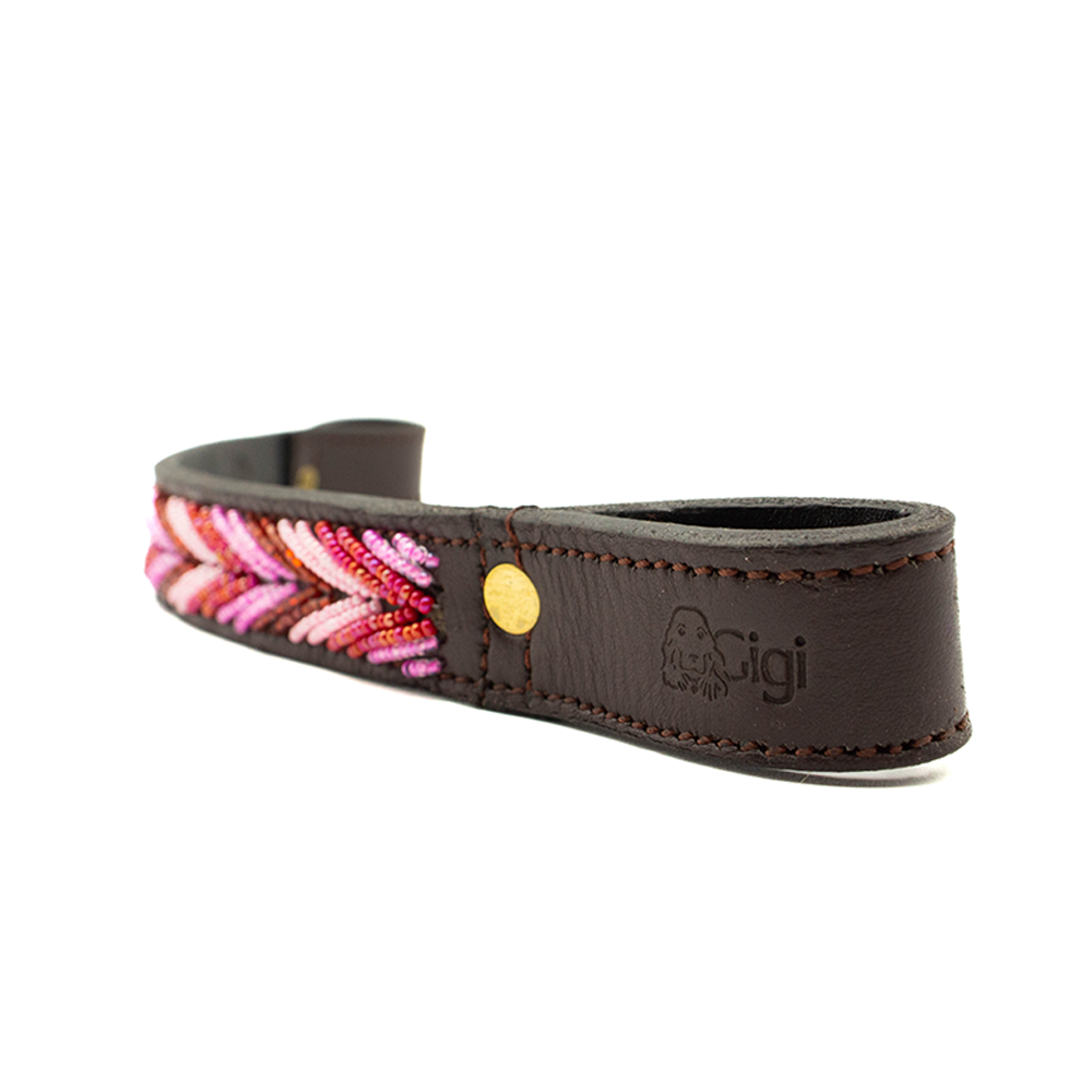 Frontal cheval en perles et cuir Gigi Themba