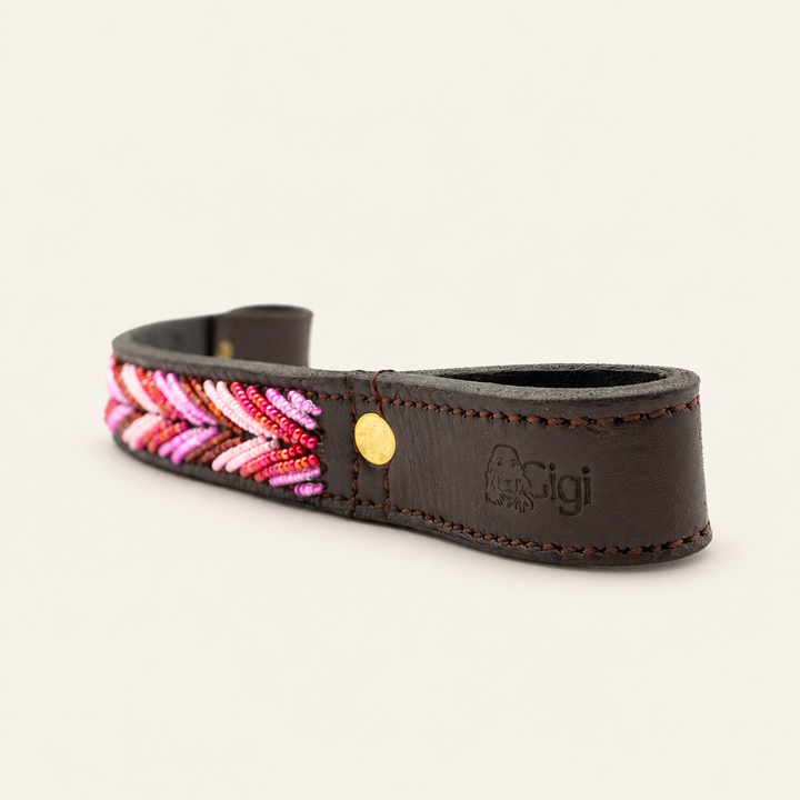 Frontal cheval en perles et cuir Gigi Themba
