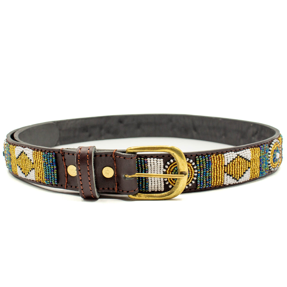 Ceinture en perles et cuir Gigi Scottie