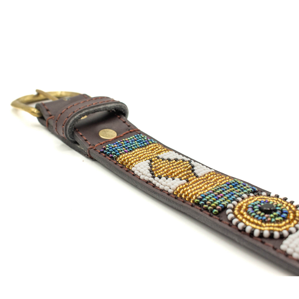 Ceinture en perles et cuir Gigi Scottie