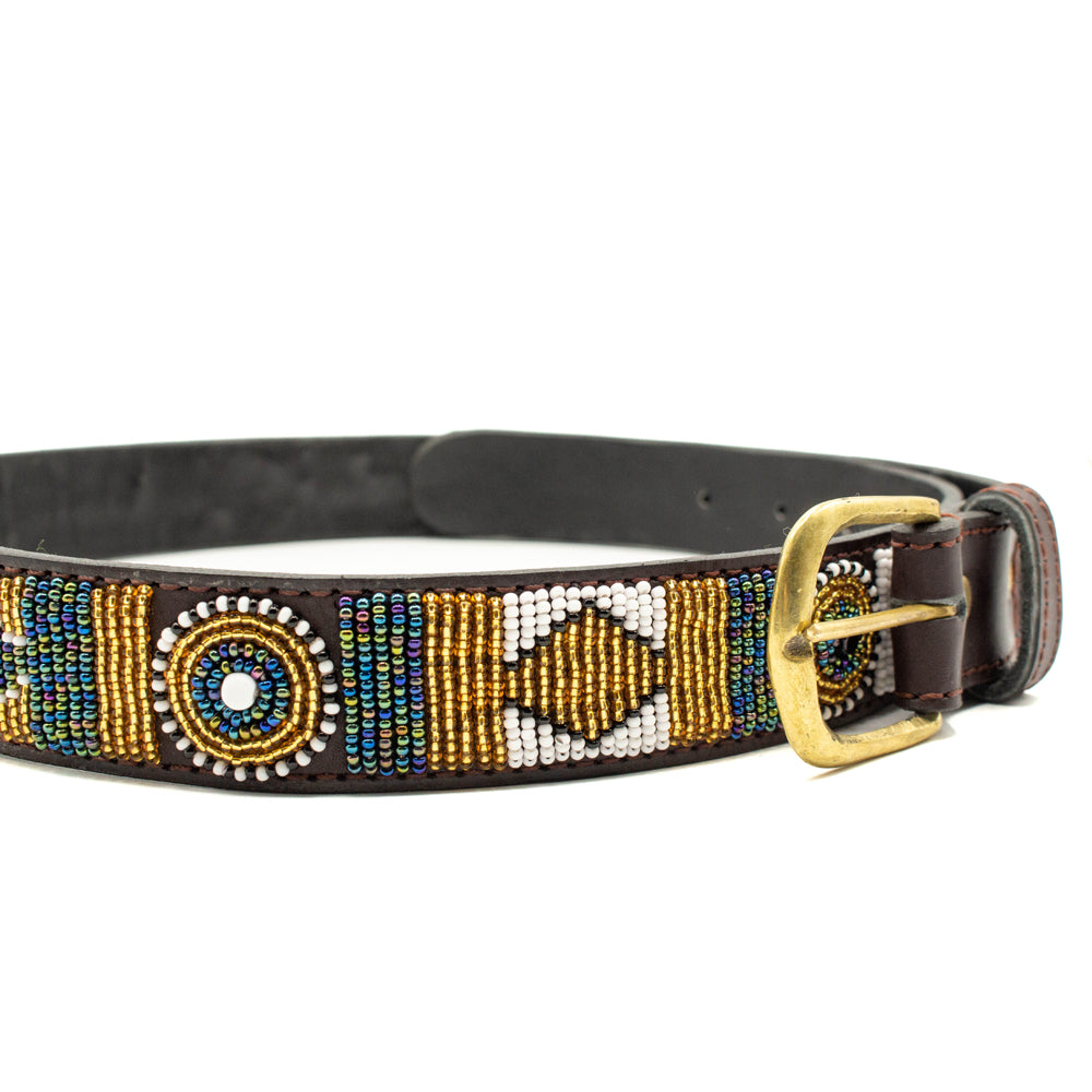 Ceinture en perles et cuir Gigi Scottie