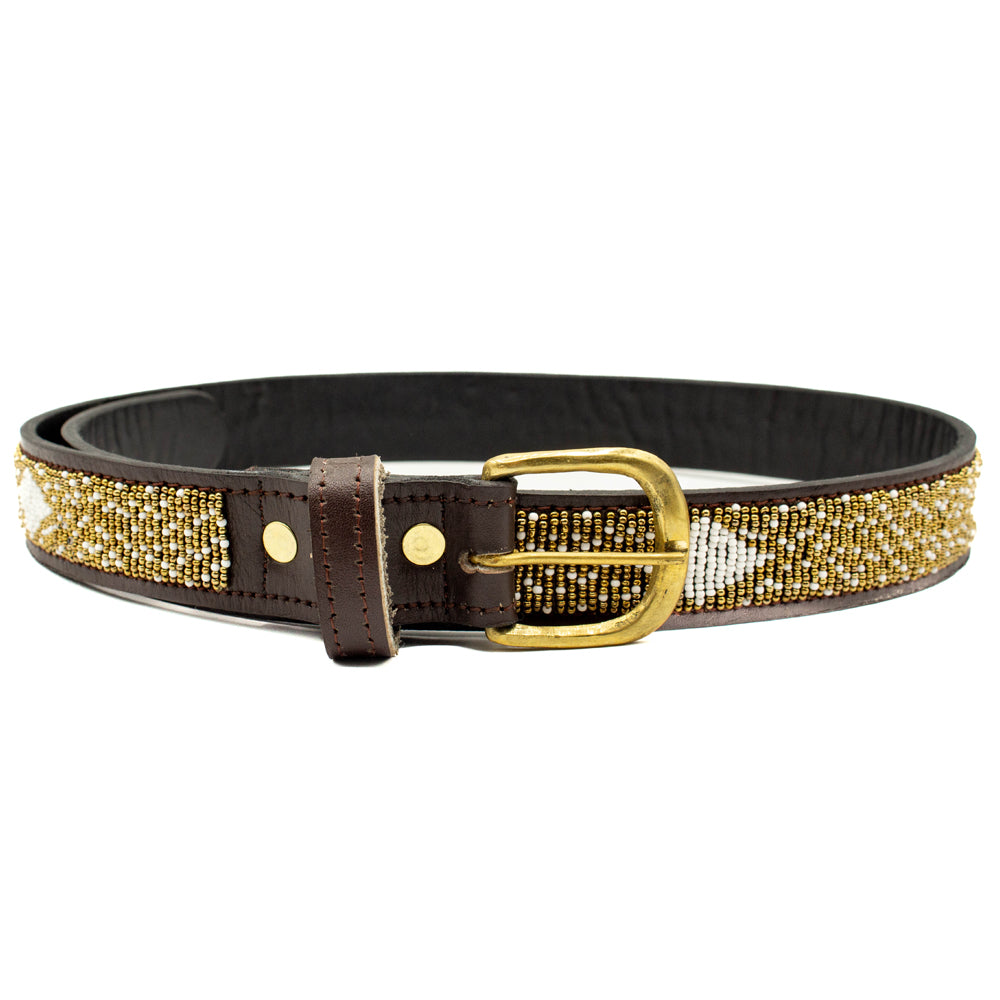 Ceinture en perles et cuir Gigi Coast