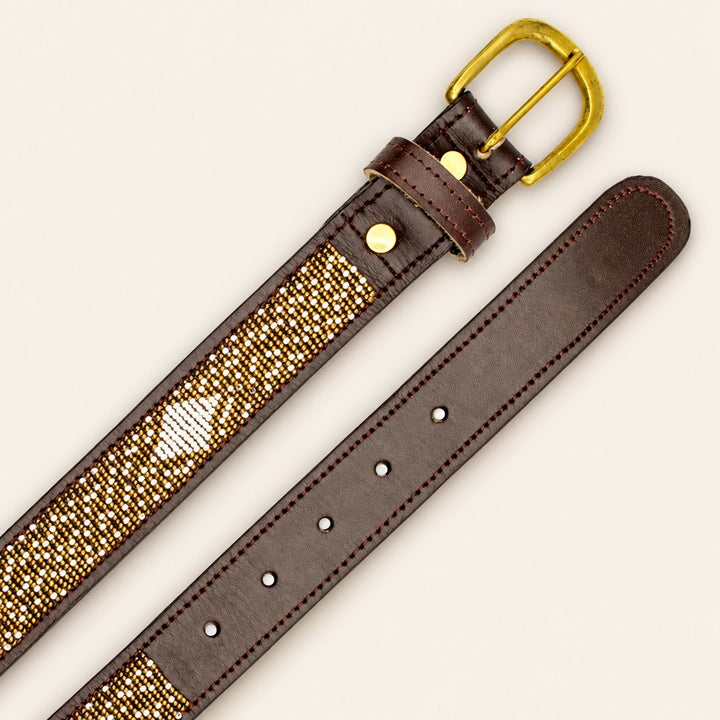 Ceinture en perles et cuir Gigi Coast