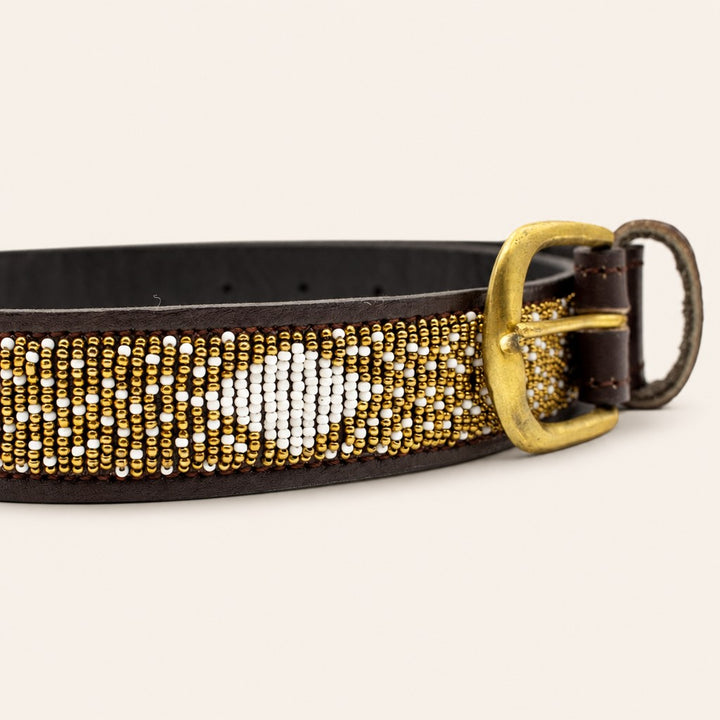 Ceinture en perles et cuir Gigi Coast