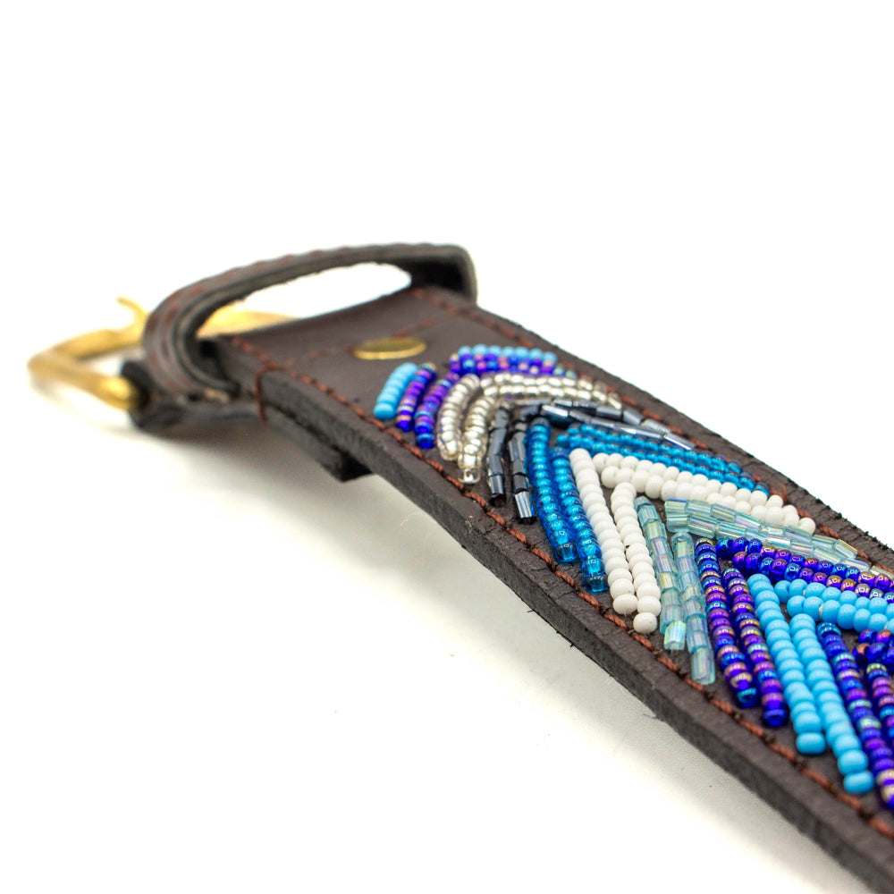 Ceinture en perles et cuir Gigi Dito
