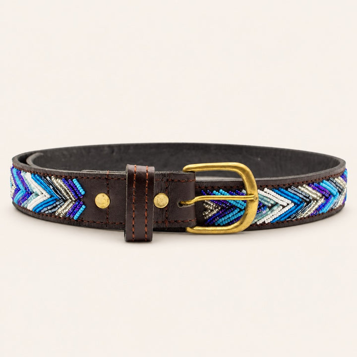 Ceinture en perles et cuir Gigi Dito