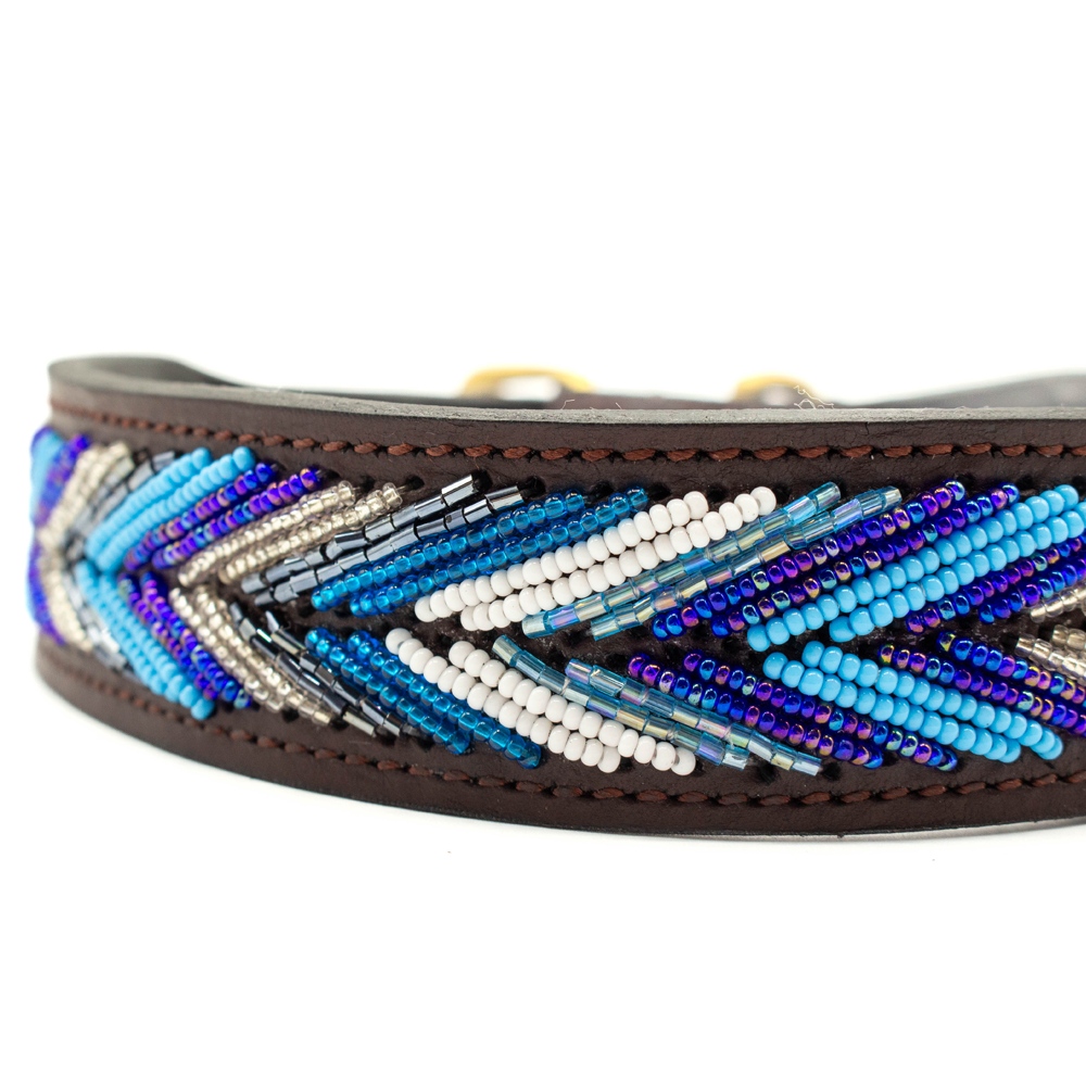 Collier pour chien en perles et cuir Gigi Dito