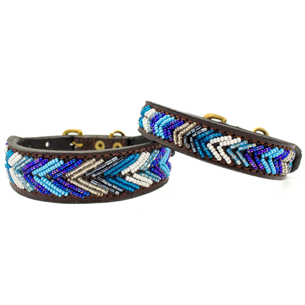 Collier pour chien en perles et cuir Gigi Dito