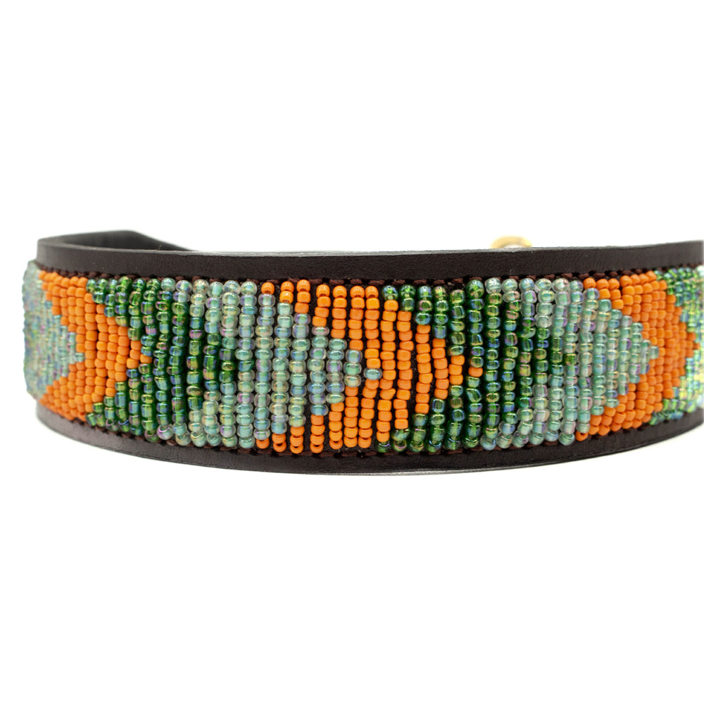Collier pour chien en perles et cuir Gigi Clémentine