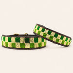 Charger l'image dans la galerie, Collier pour chien en perles et cuir Gigi Lime