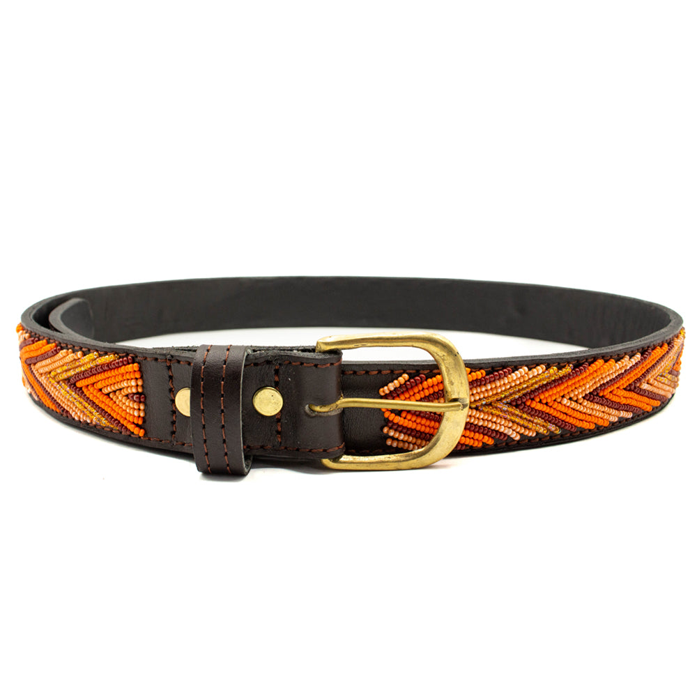 Ceinture en perles et cuir Gigi Katniss