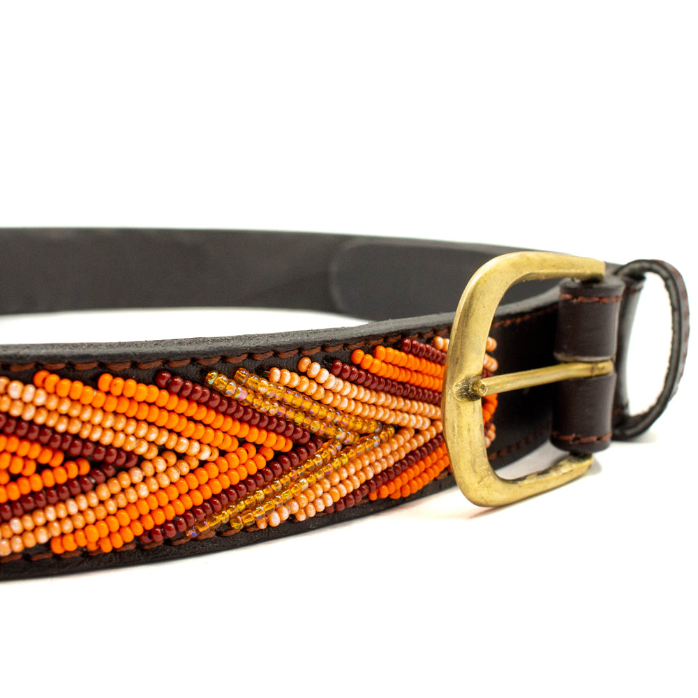 Ceinture en perles et cuir Gigi Katniss