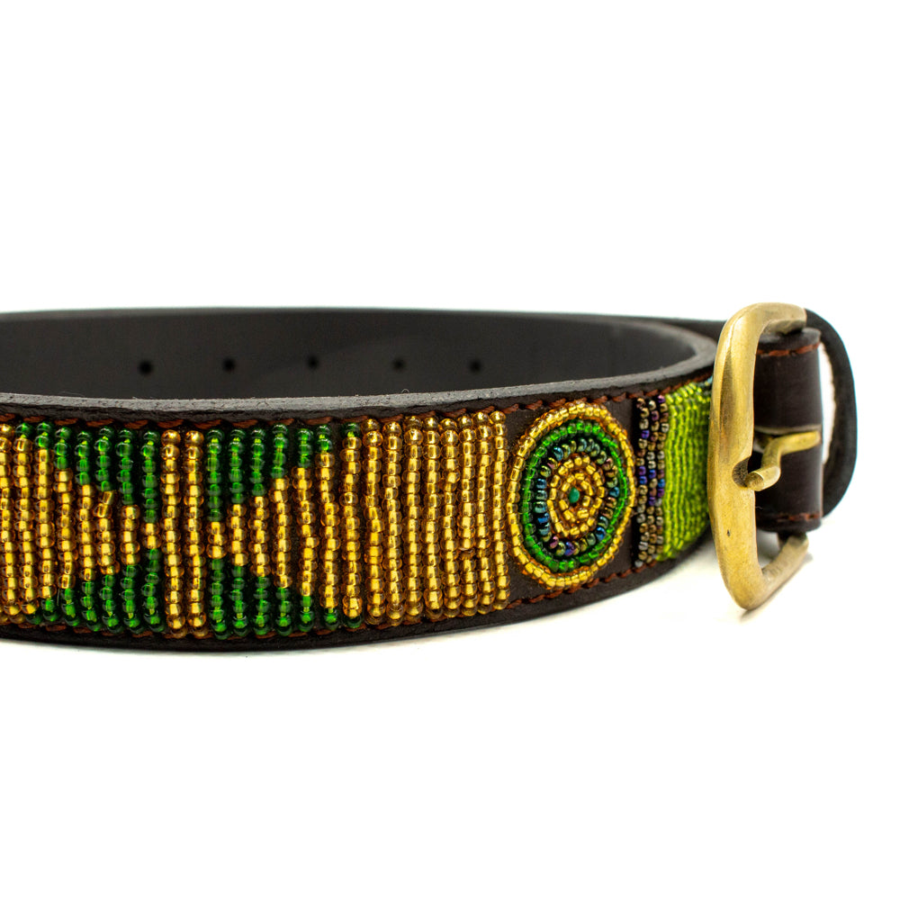 Ceinture en perles et cuir Gigi Rudy