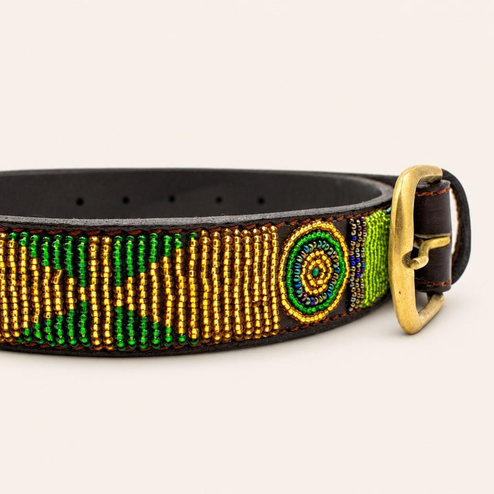 Ceinture en perles et cuir Gigi Rudy