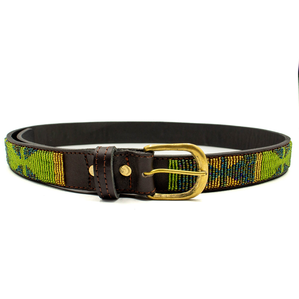 Ceinture en perles et cuir Gigi Rudy