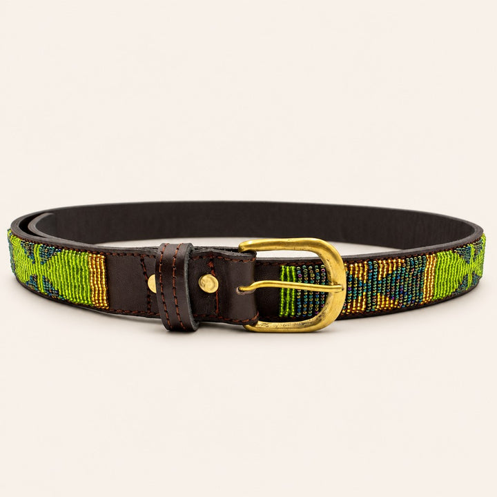Ceinture en perles et cuir Gigi Rudy