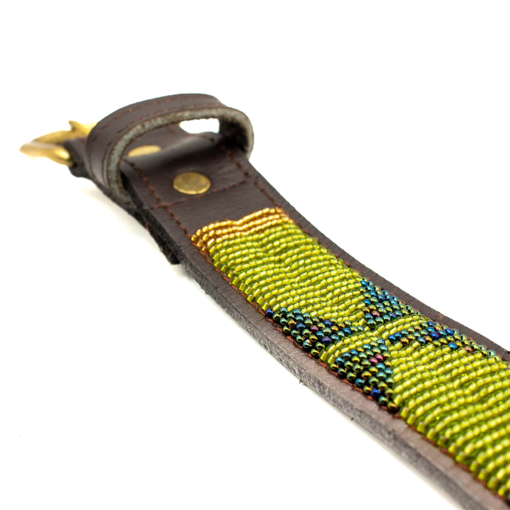 Ceinture en perles et cuir Gigi Rudy
