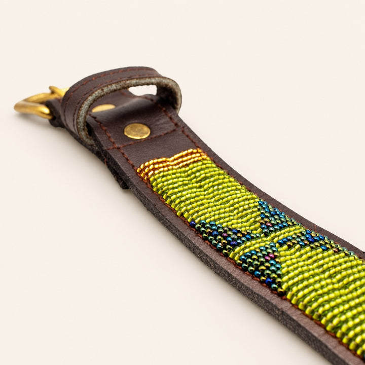 Ceinture en perles et cuir Gigi Rudy
