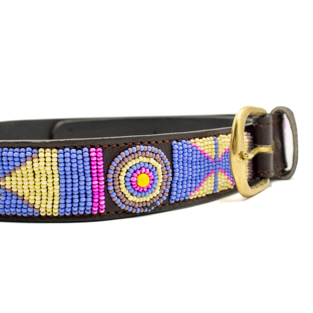 Ceinture en perles et cuir Gigi Olga