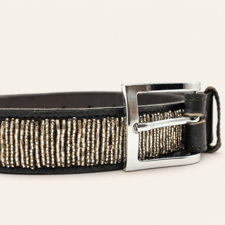 Ceinture en perles et cuir Gigi Nova Light