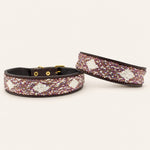 Charger l'image dans la galerie, Collier pour chien en perles et cuir Gigi Violette