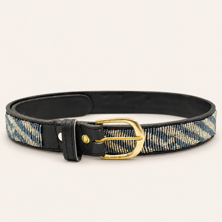 Ceinture en perles et cuir Gigi Zenya