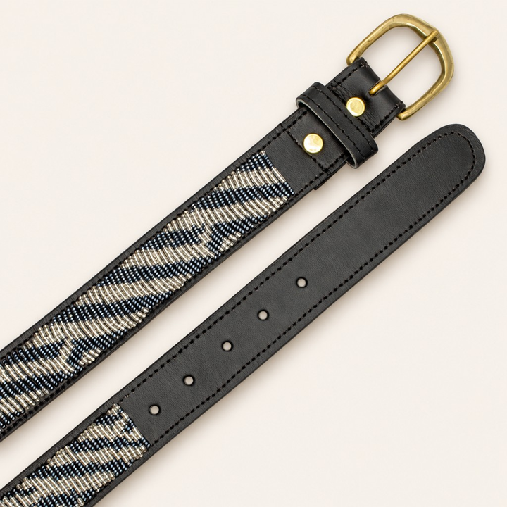 Ceinture en perles et cuir Gigi Zenya