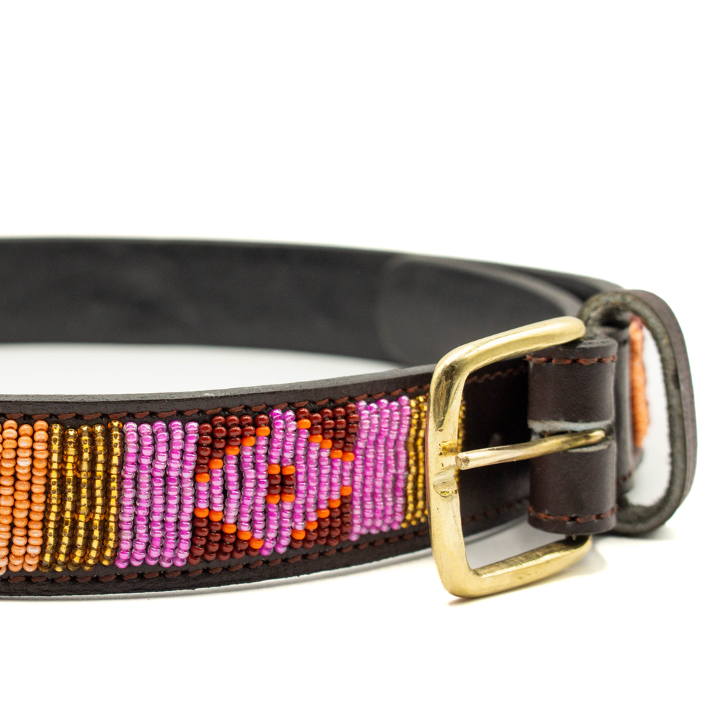 Ceinture en perles et cuir Gigi Vini