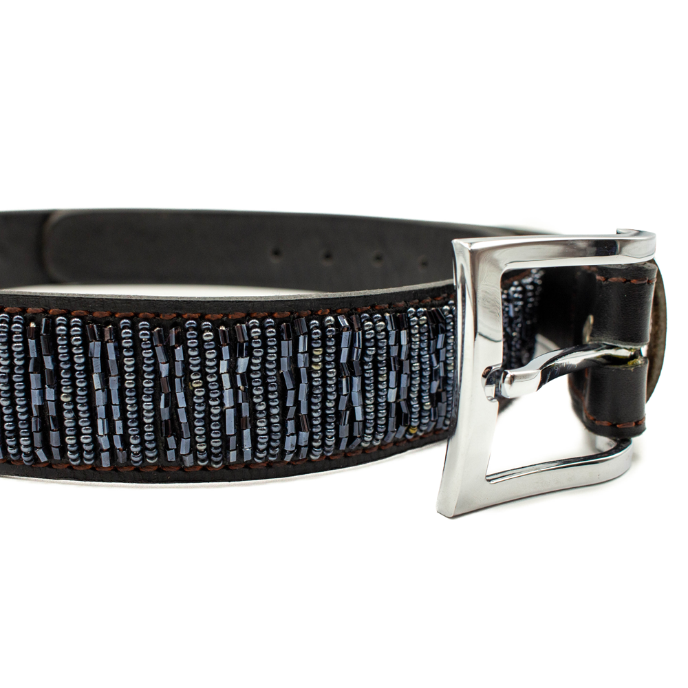 Ceinture en perles et cuir Gigi Nova