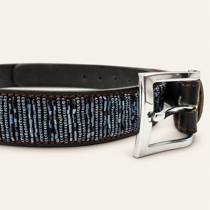 Ceinture en perles et cuir Gigi Nova