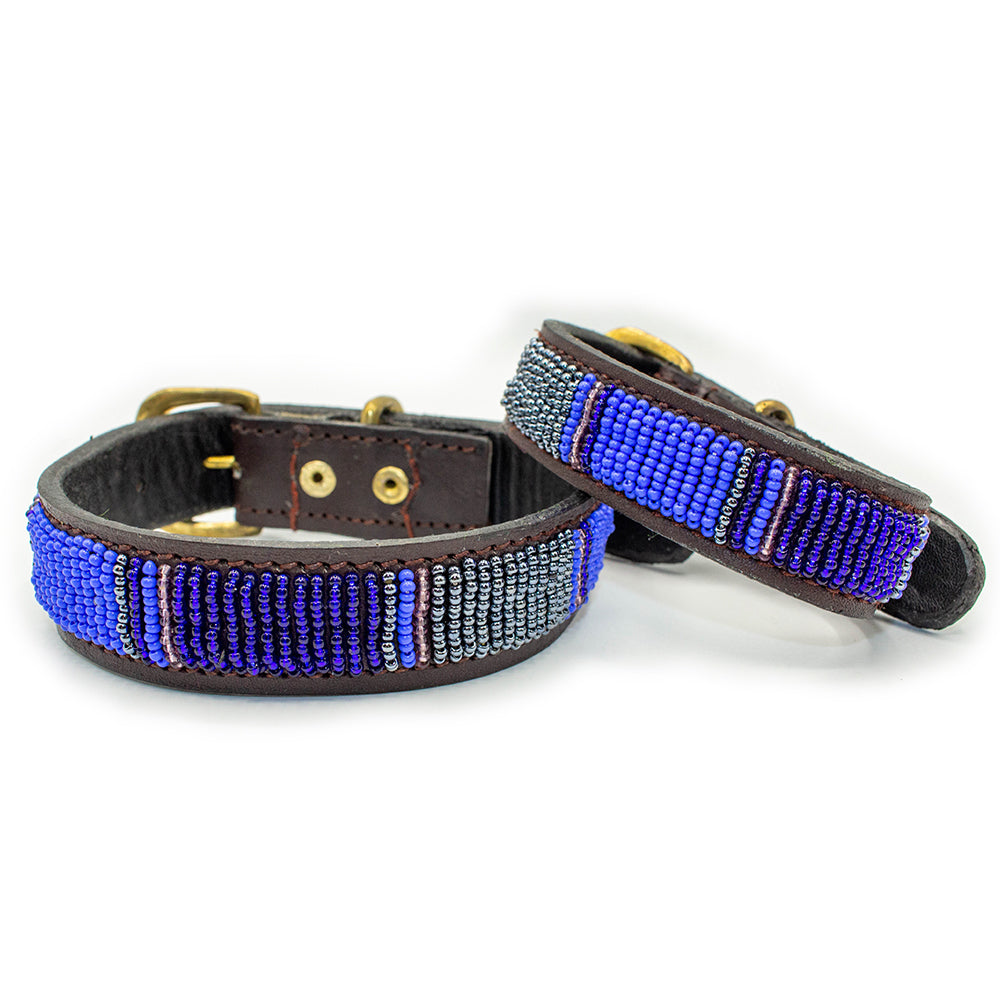 Collier pour chien en perles et cuir Gigi Chapka