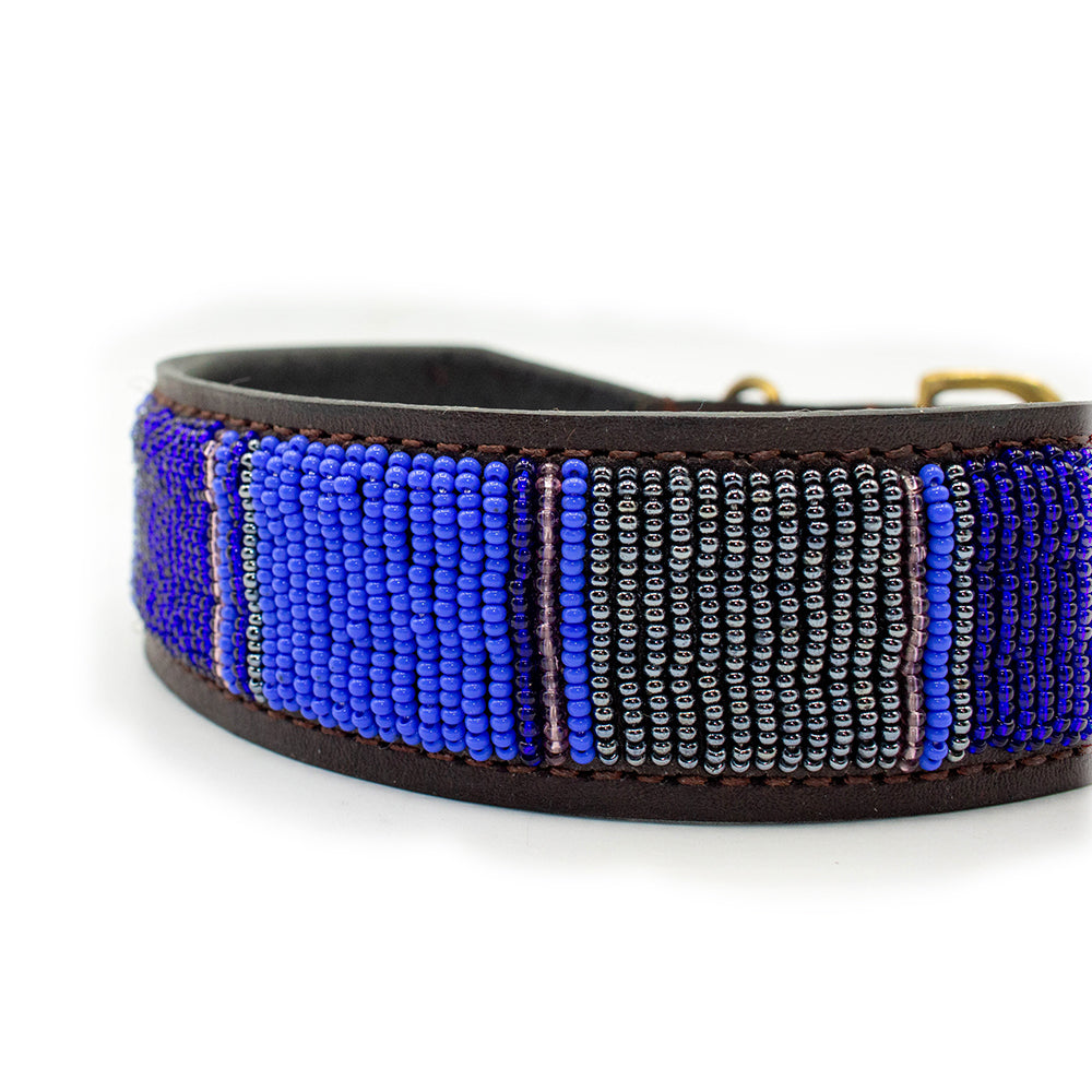 Collier pour chien en perles et cuir Gigi Chapka