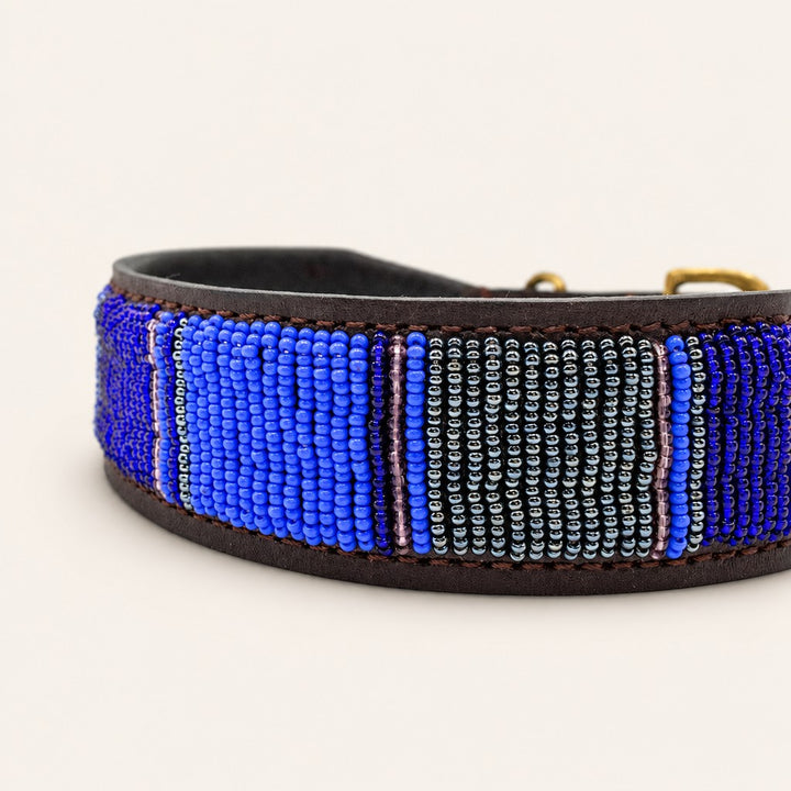Collier pour chien en perles et cuir Gigi Chapka