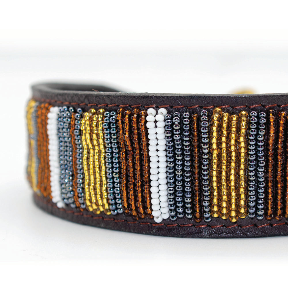 Collier pour chien en perles et cuir Gigi Titan