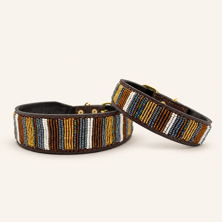 Collier pour chien en perles et cuir Gigi Titan