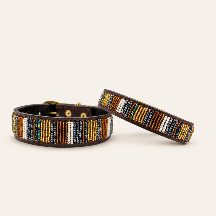 Collier pour chien en perles et cuir Gigi Titan